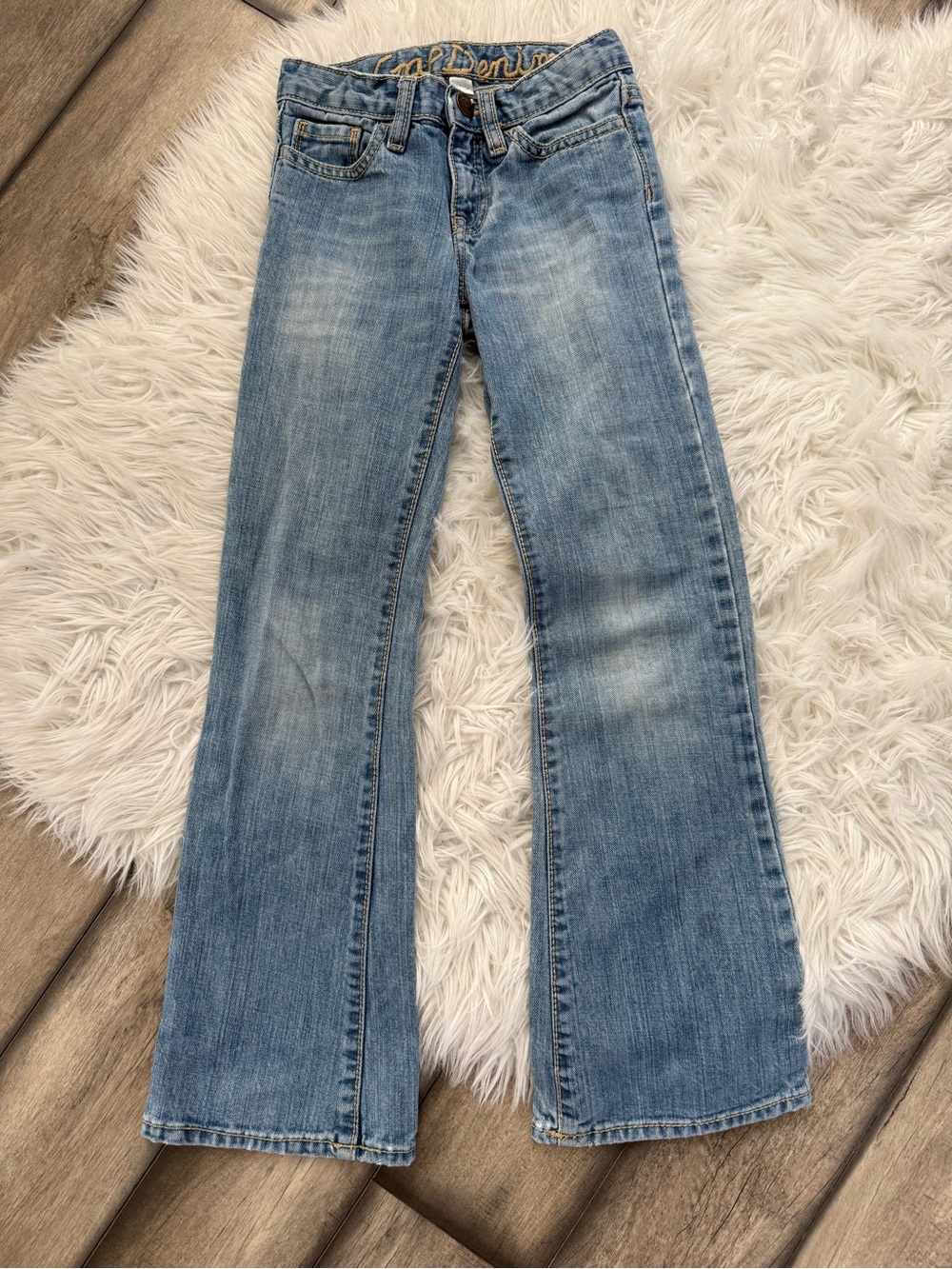 Gap Denim Light Wash Girls Slim Bootcut Jeans